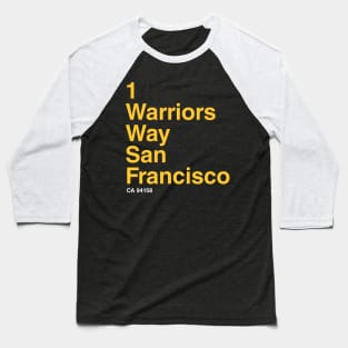 Golden State Warriors Basketball Arena Baseball T-Shirt